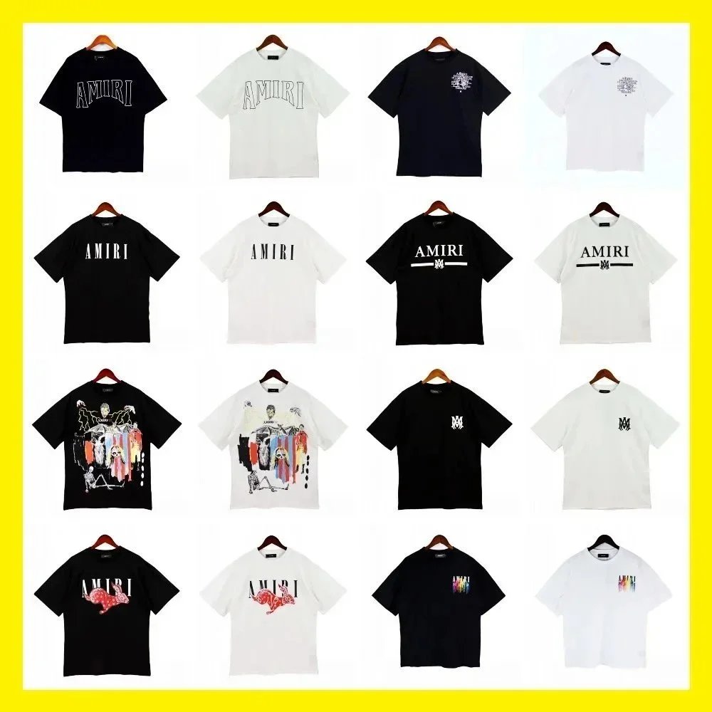 Men And Womens T Shirt Short Sleeve Unisex Amiries Letter