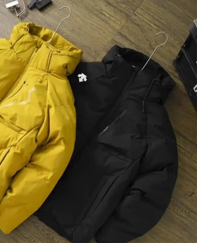 Descente 100%Original Loose Winter Warm Hooded Waterproof Padded Jacket For Men