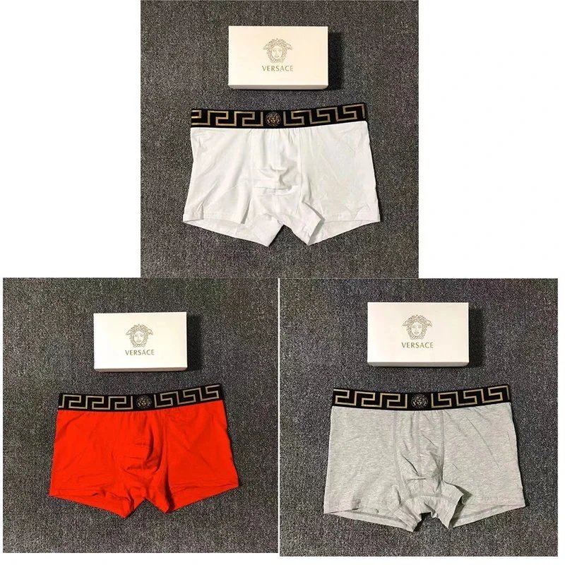 VERSACE 白+灰+红 礼盒装