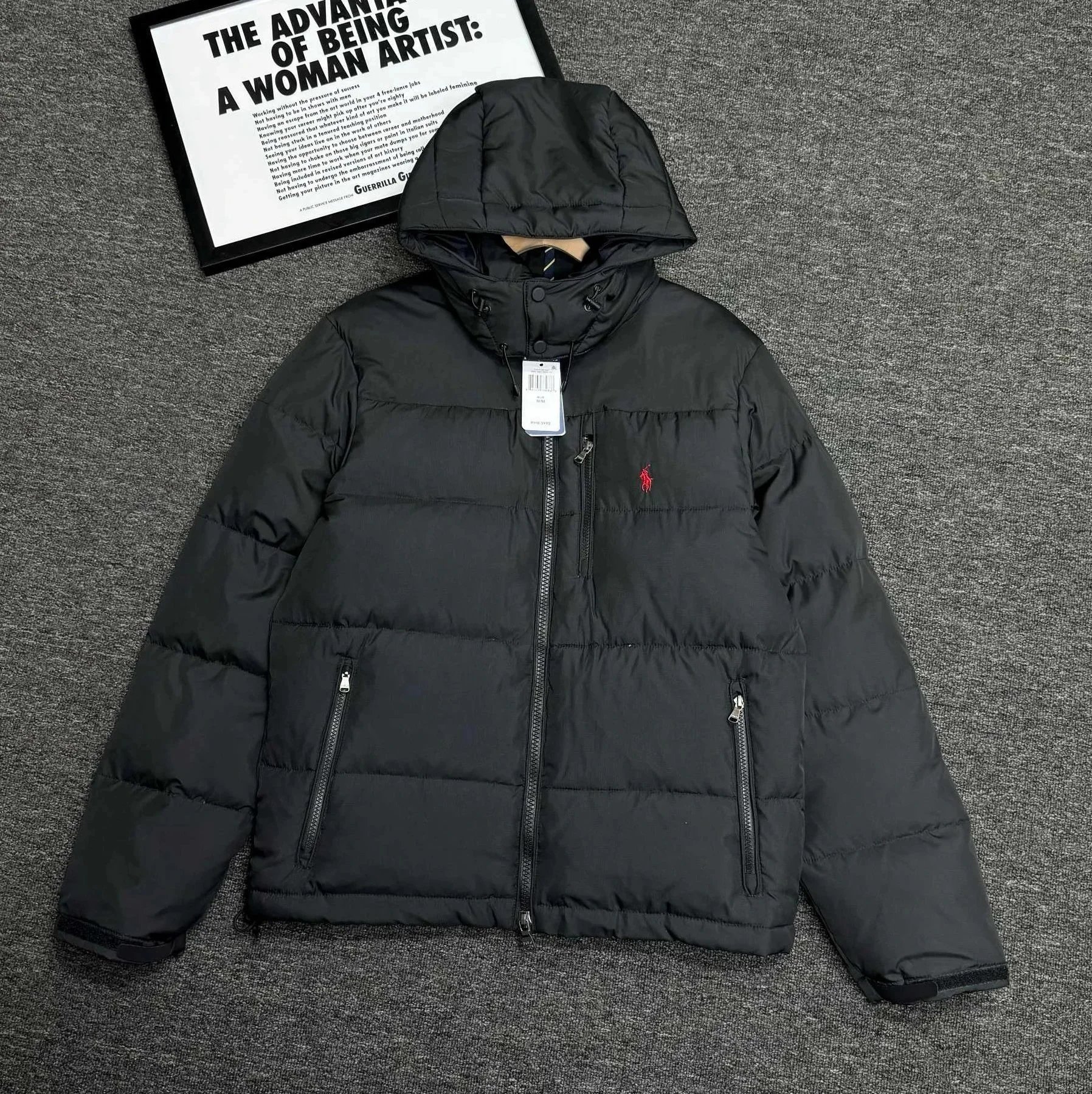 Black down jacket