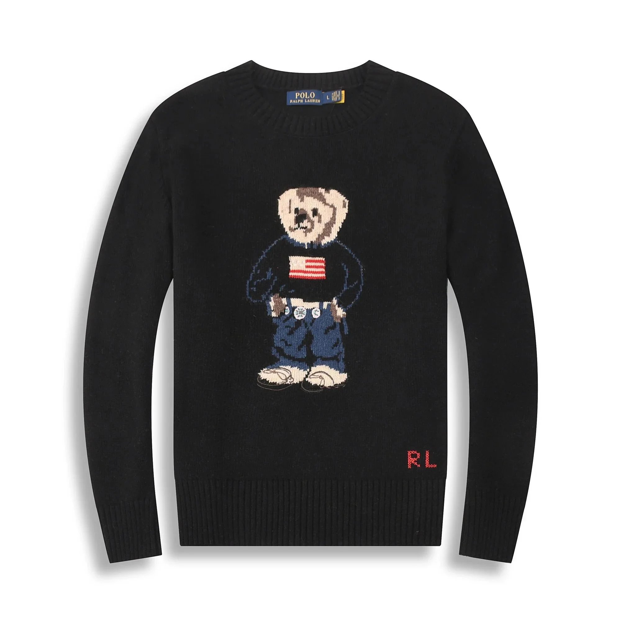 Bear Cardigan Black