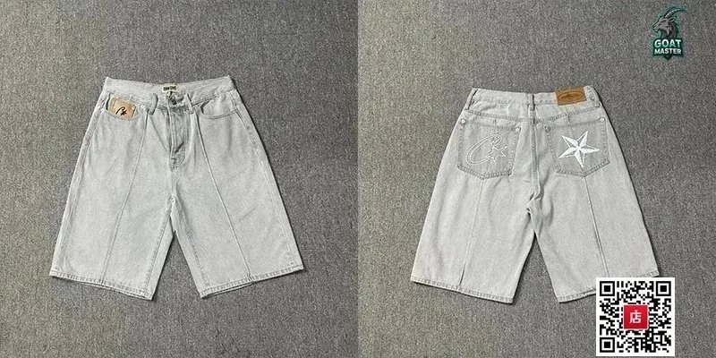 灰色牛仔短裤
