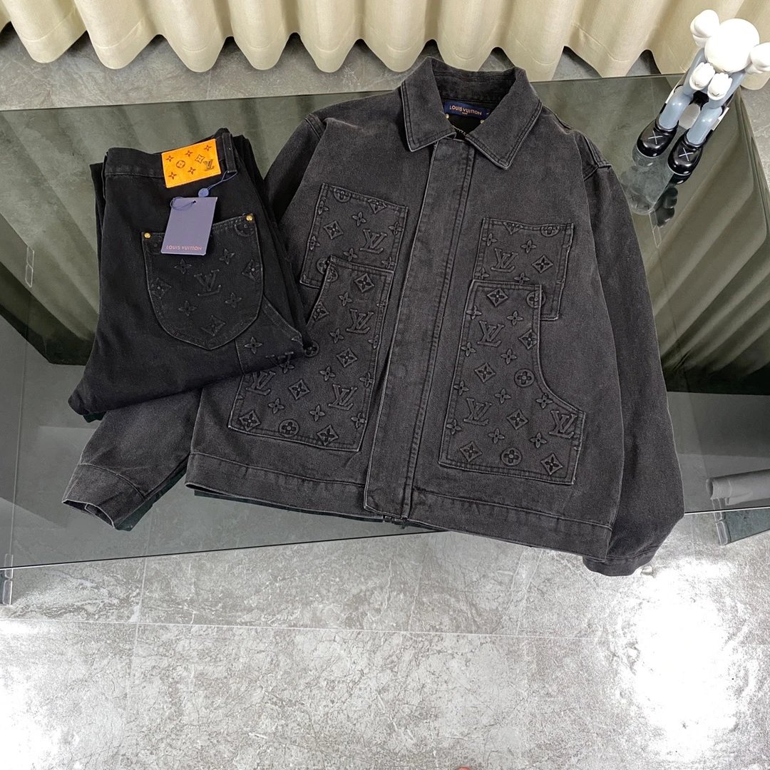 Black denim top