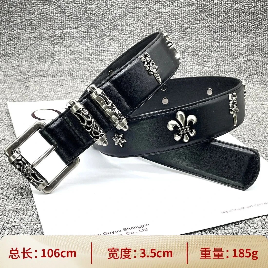 【滚轮多元素110cm】十字架腰带