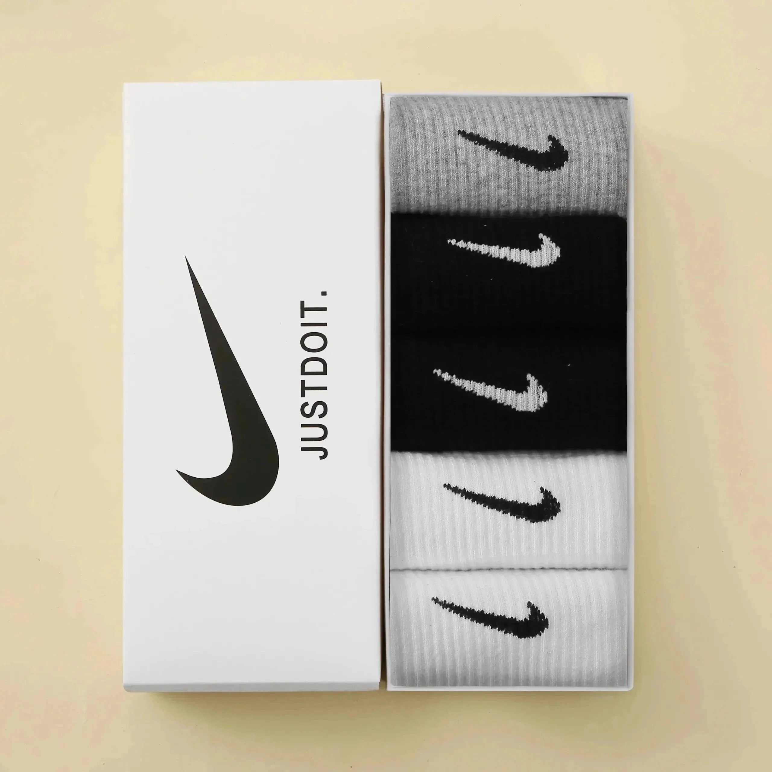 5 pairs【2black+2white+1grey)