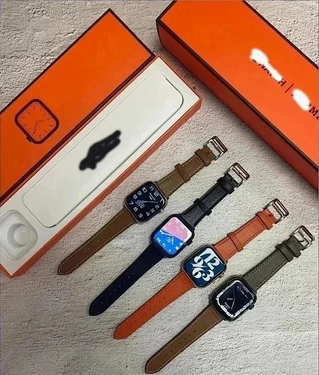 Apple Watch Series 7 with Leather Bands - Premium Smartwatch