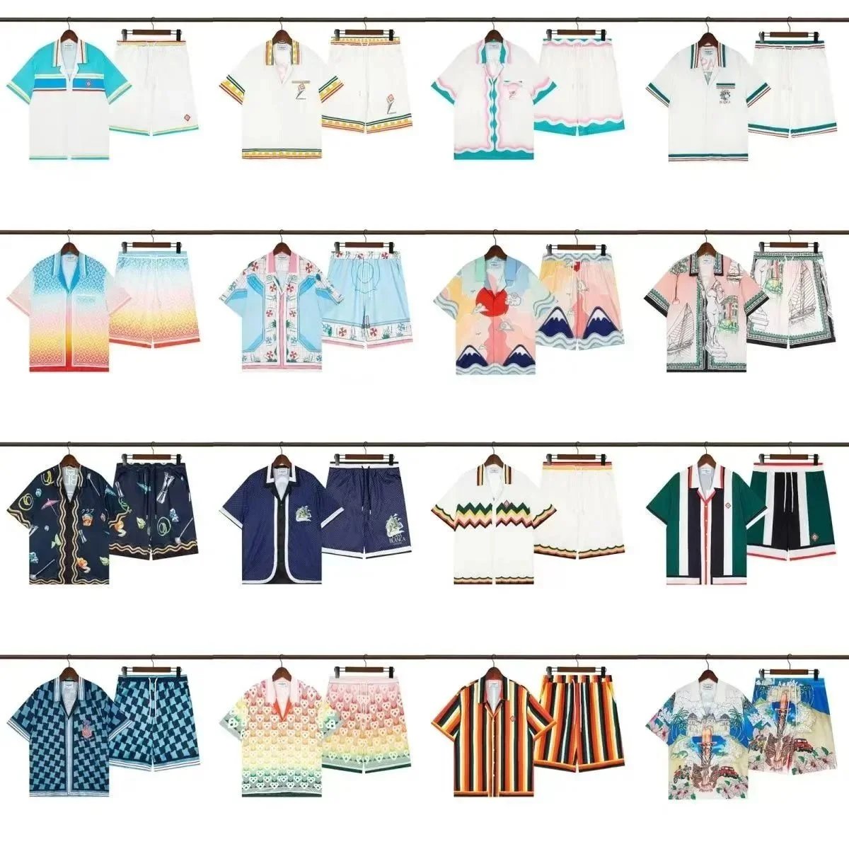 Mara Men's Summer Resort Wear Set - Vibrant Hawaiian Shirts and Shorts