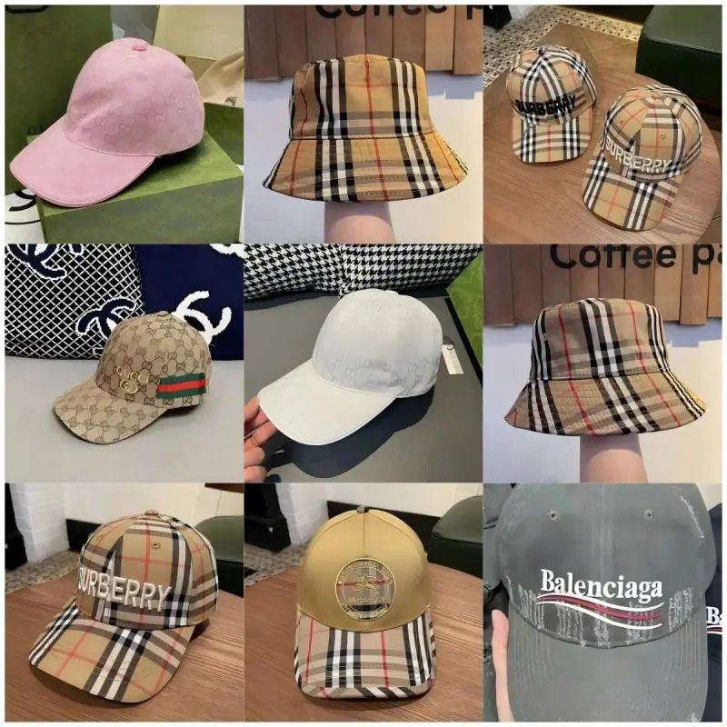 Luxury Brand Bucket Hat and Baseball Cap Collection