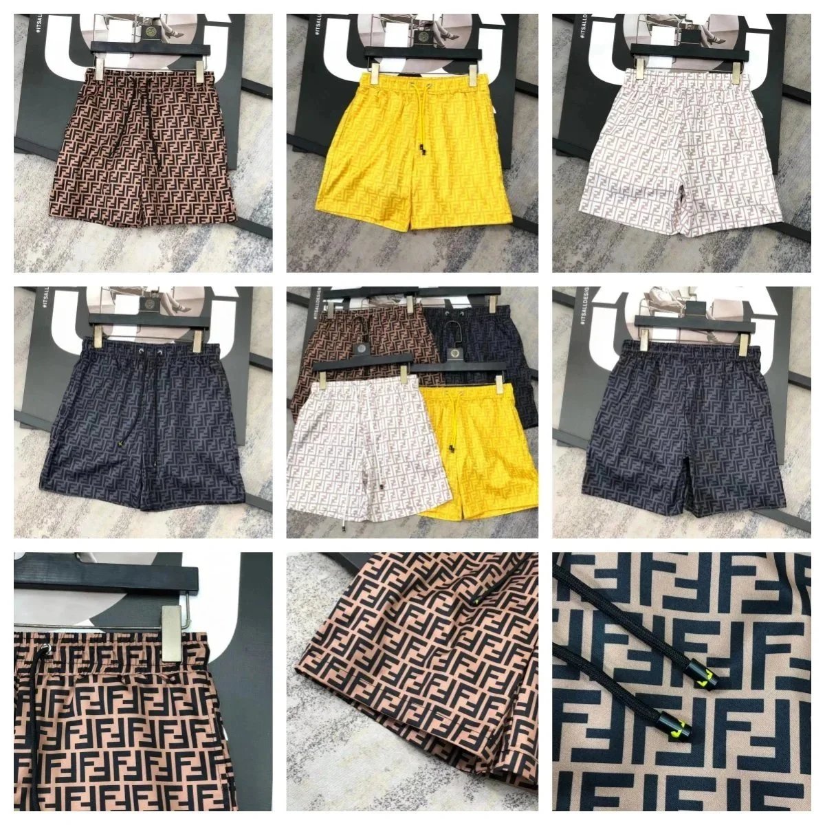 FENDI Logo Print Men's Swim Shorts