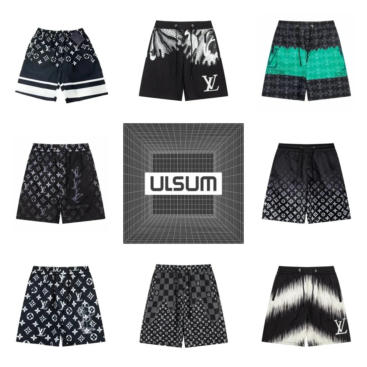 Luxury Louis Vuitton Style Swim Shorts for Men