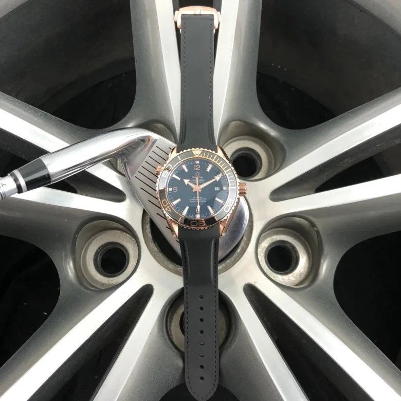 Omega Seamaster Diver 300M Watch with Black Leather Strap