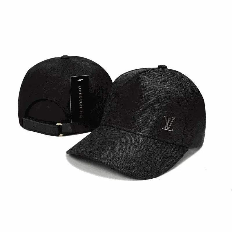 Louis Vuitton Black Monogram Canvas Baseball Cap