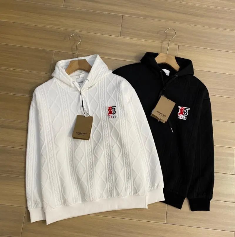 Burberry Quilted Hoodie Sweatshirt Men Women Fashion Logo Hoodies