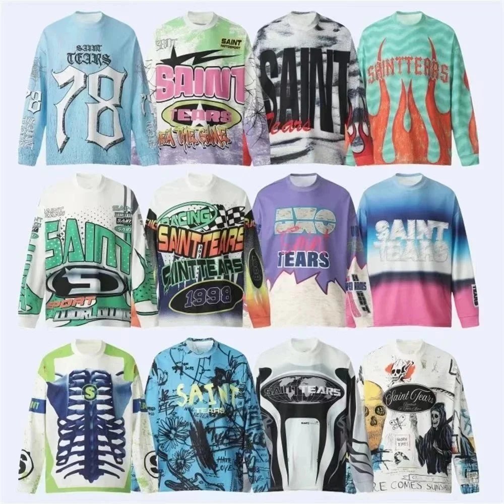 Saint Tears Long Sleeve Graphic Sweatshirts for Men and Women
