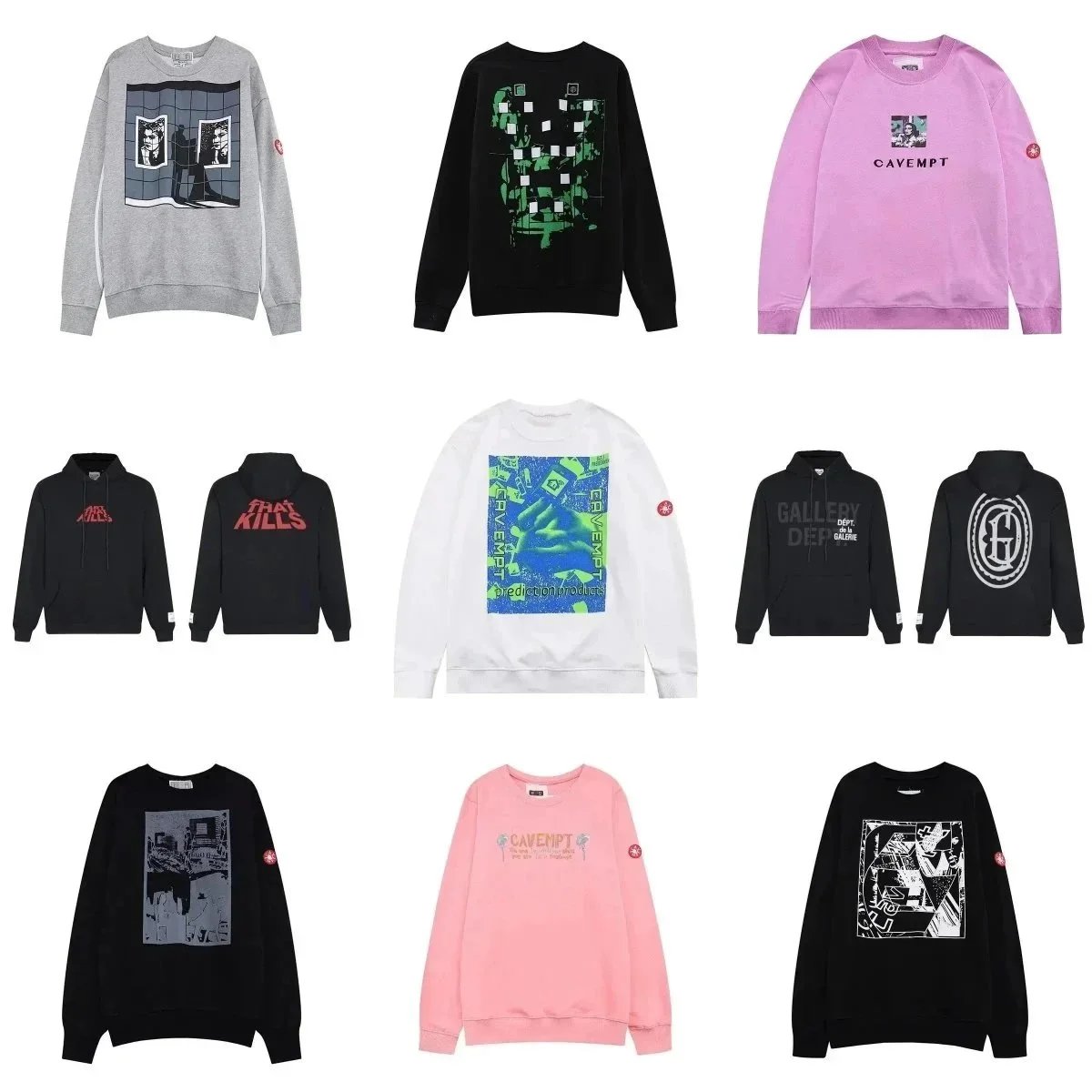 CAVEMPT Graphic Sweatshirts and Hoodies for Men and Women