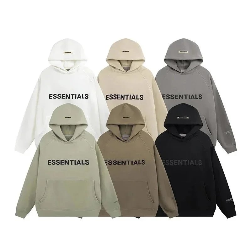 Essentials Hoodie Sweatshirt Oversized Logo Print Pullover Hoodie