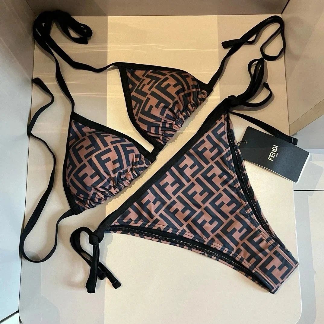 FENDI Logo Print Bikini Set Women's Swimwear