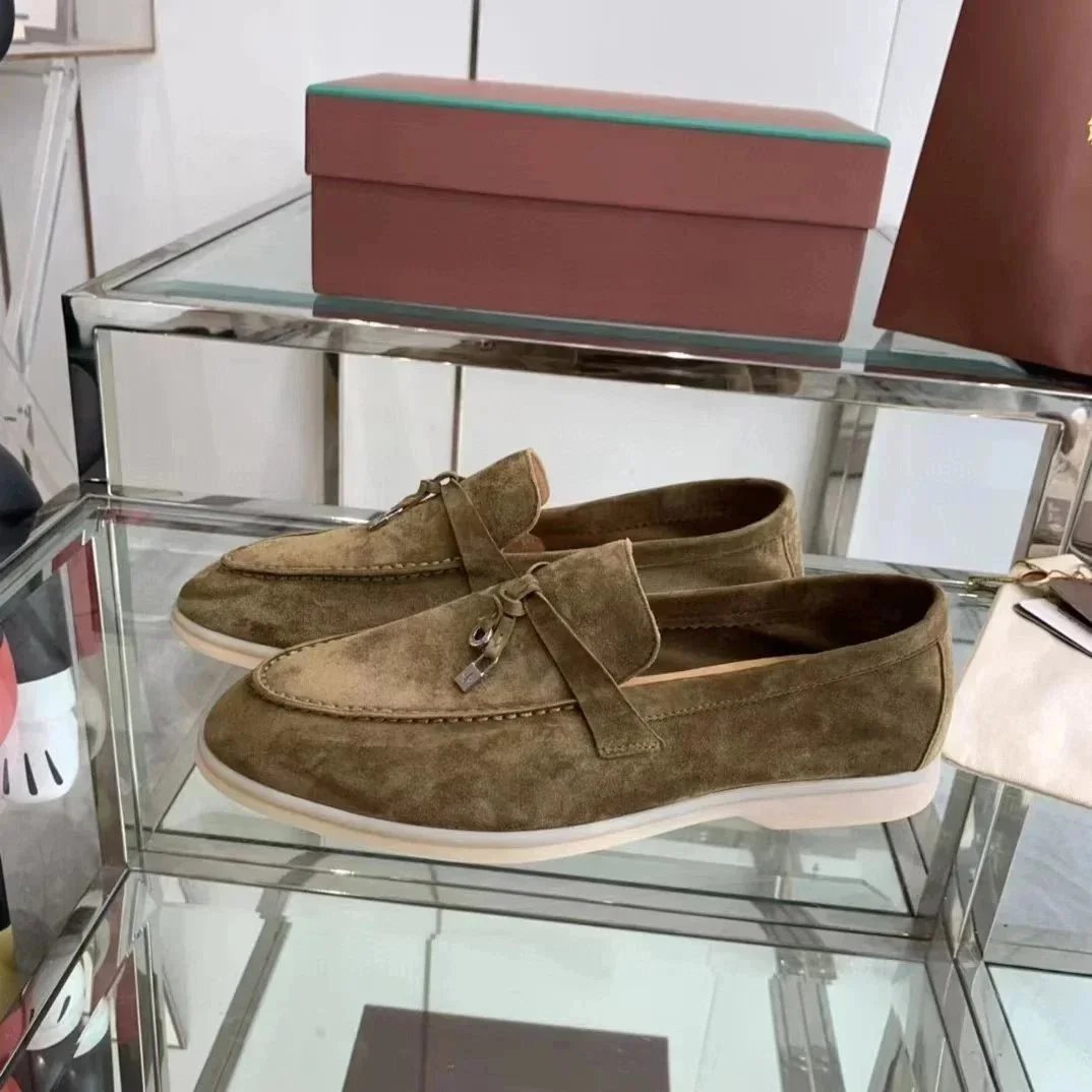 Tod's Suede Loafers Men Brown Slip-On Shoes