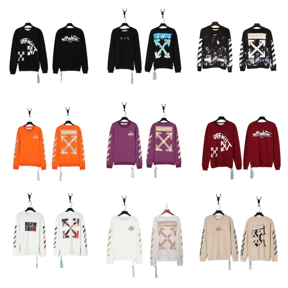 OFF-WHITE Arrows Logo Sweatshirts for Men and Women