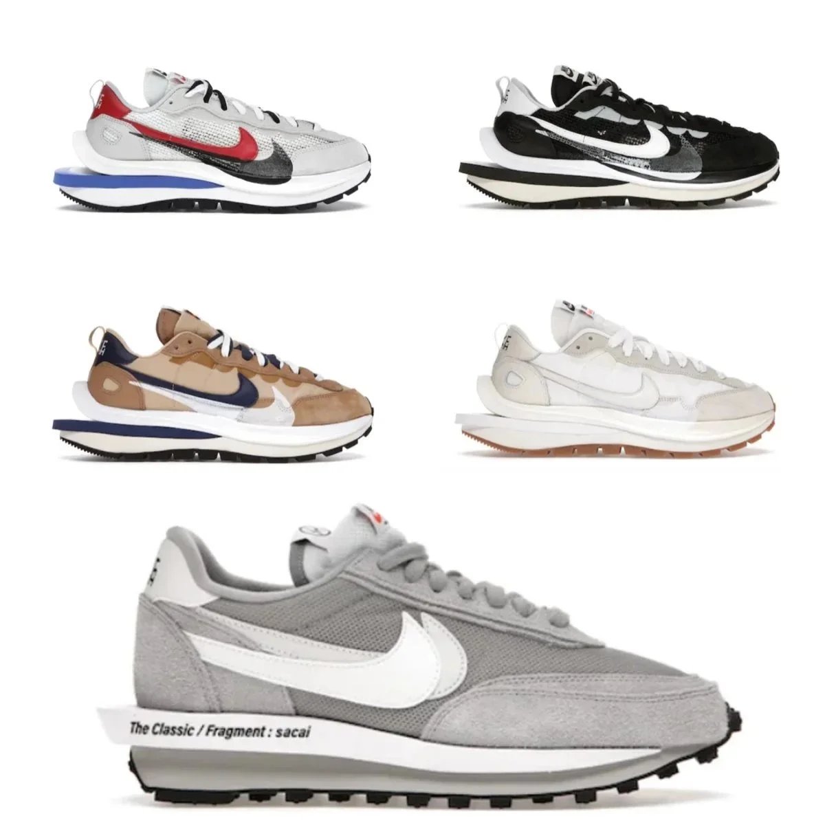 Nike x sacai LDWaffle The Classic Fragment Collaboration Sneakers