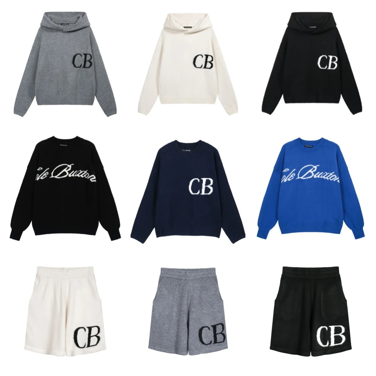 Cole Button Logo Knit Hoodie & Shorts Set - Fashionable CB Sweaters and Casual Shorts