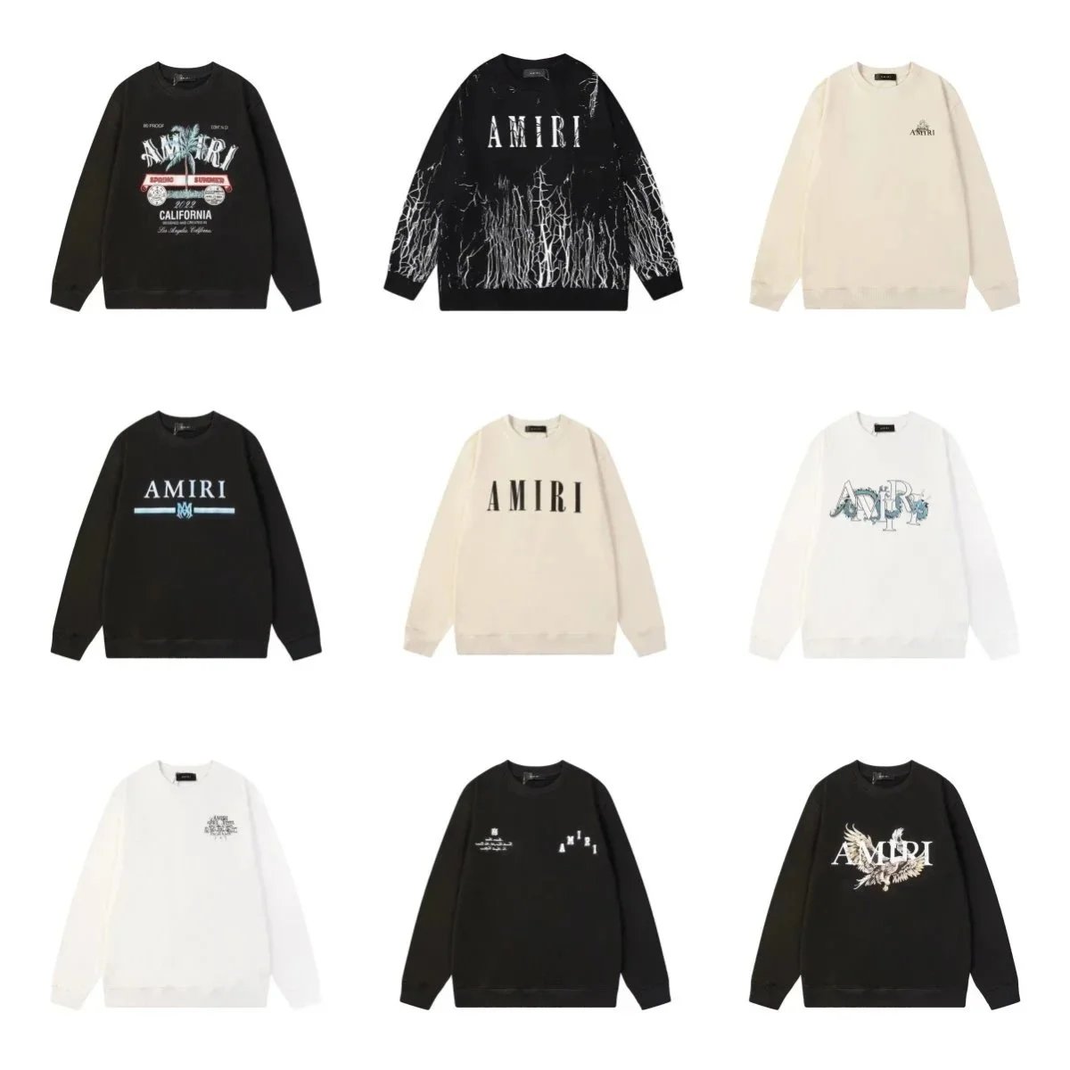 AMIRI Crewneck Sweatshirts for Men and Women