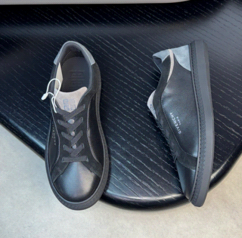 Black Leather Sneakers for Men and Women - Classic Casual Shoes