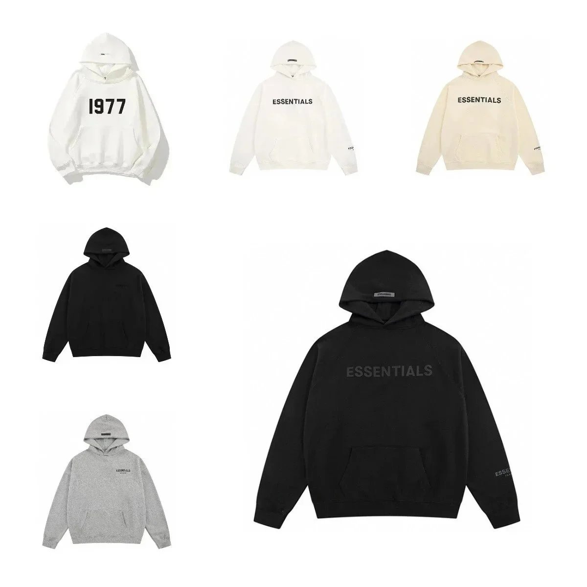 Essentials Hoodie 1977 Logo Sweatshirt Men Women Oversized Streetwear