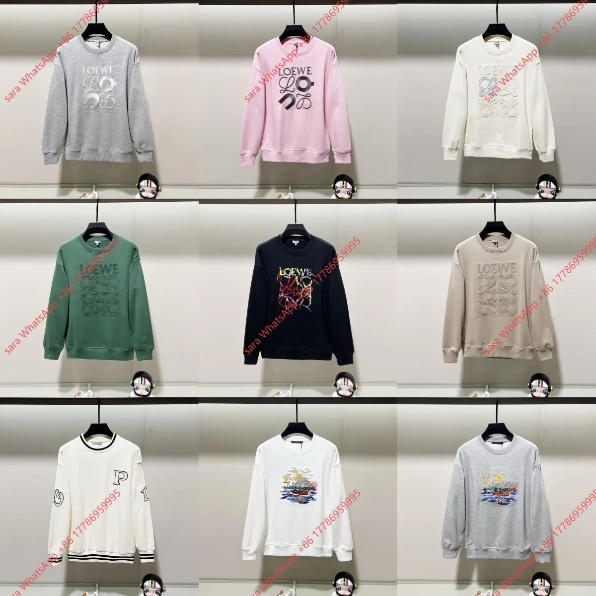 LOEWE Embroidered Logo Sweatshirts for Men and Women