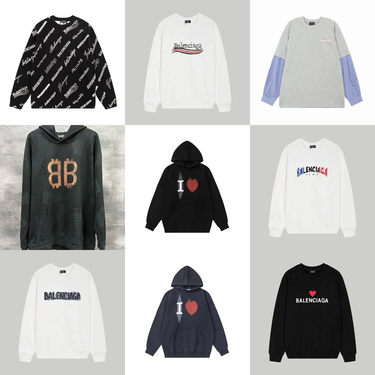 Balenciaga Hoodies and Sweatshirts for Men and Women