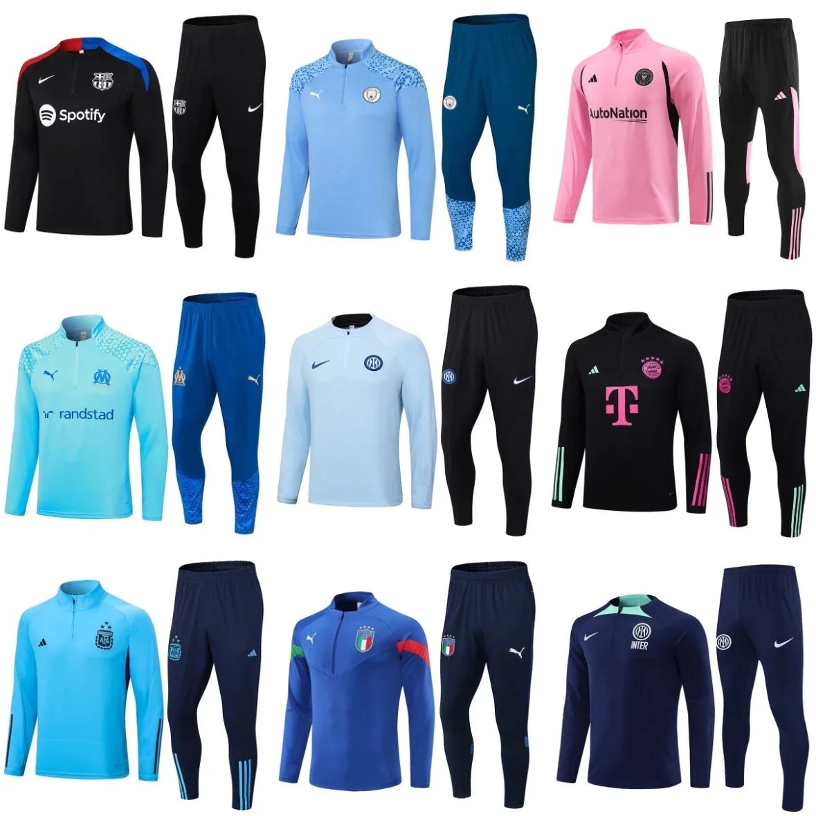Official Football Training Kits for Men by Nike, Puma, Adidas