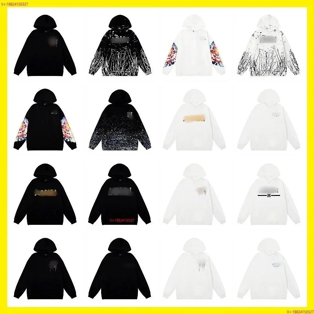 Stylish Black and White Hoodies with Unique Prints and Designs