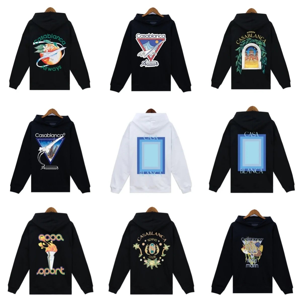 Casablanca Hoodie Collection - Retro Fashion Sweatshirts