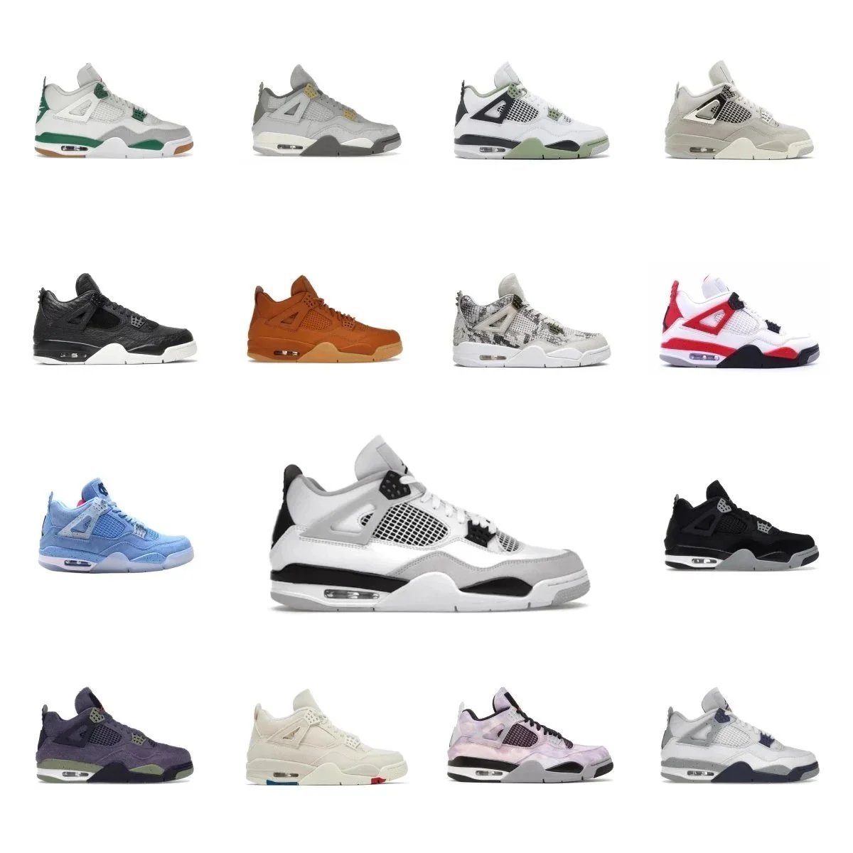 Air Jordan 4 Sneakers - Classic Basketball Shoes for Men and Women