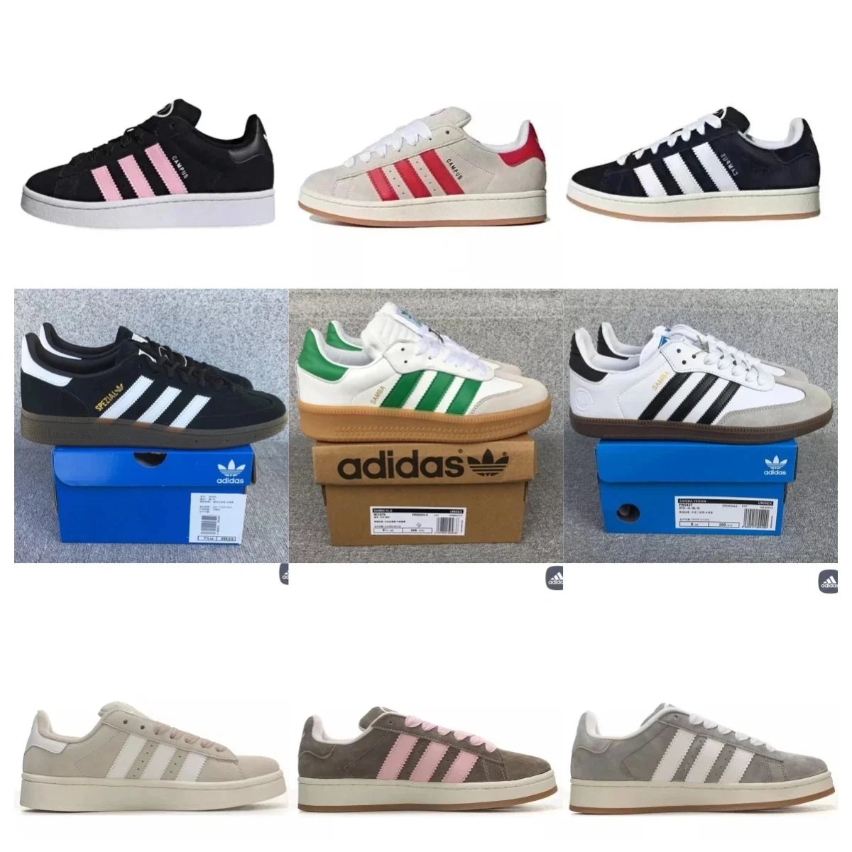 Adidas Campus Sneakers Classic Low Top Shoes for Men and Women