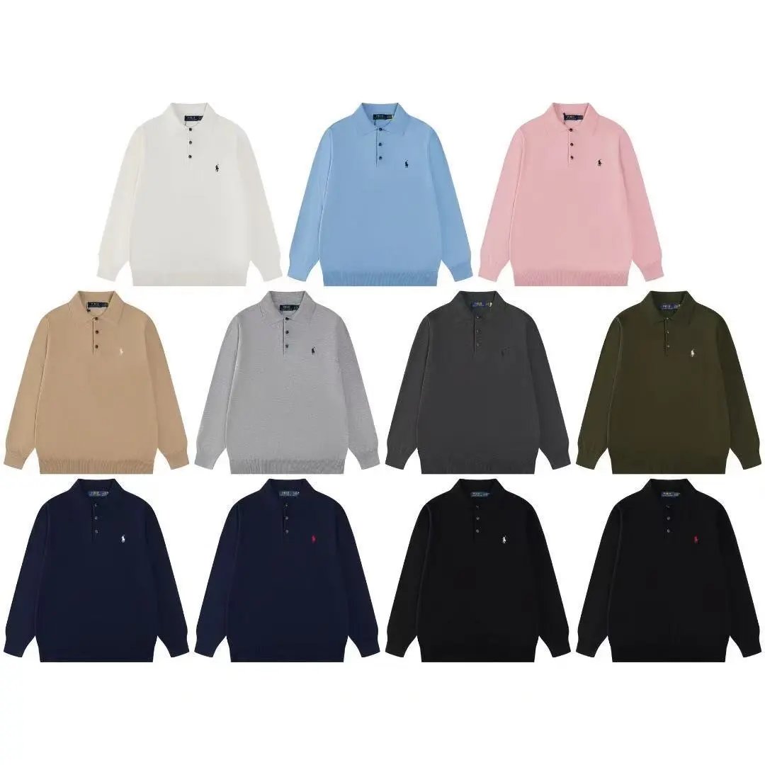 Ralph Lauren Men's Long Sleeve Polo Sweater Knit Shirt