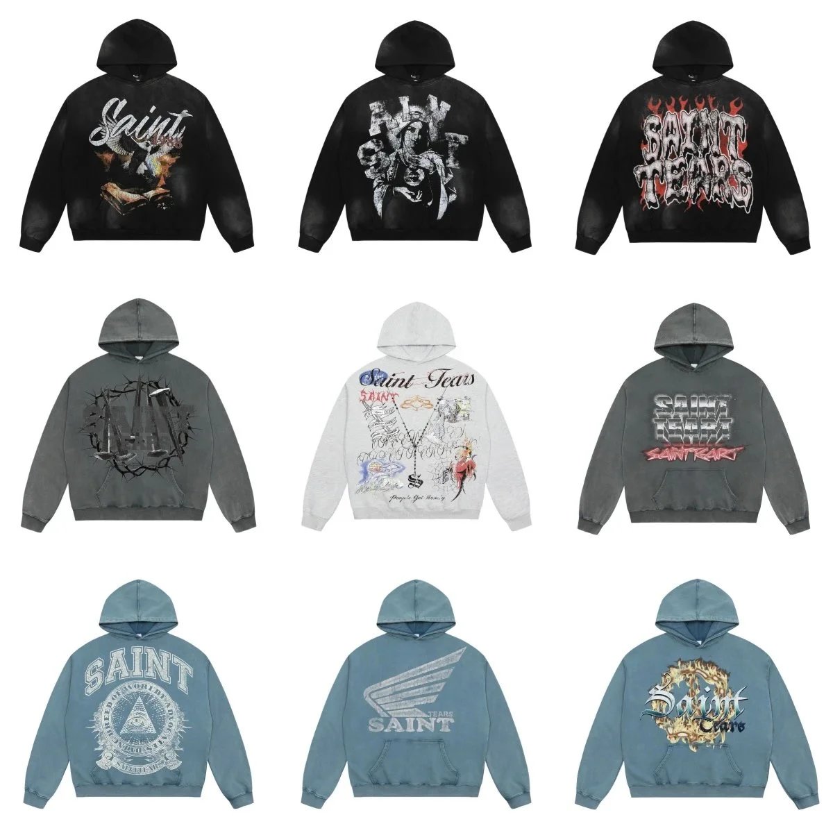 Saint Tears Hoodie Collection - Streetwear Fashion Sweatshirts