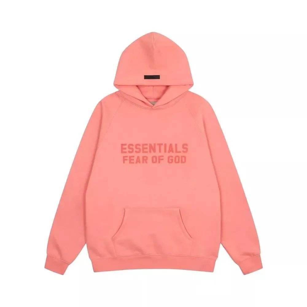 Fear of God Essentials Hoodie Pink Oversized Sweatshirt