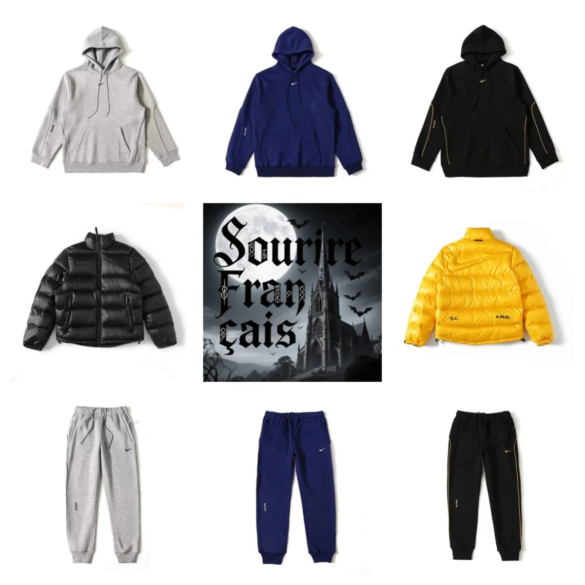 Nike Hoodies and Sweatpants Set for Men and Women