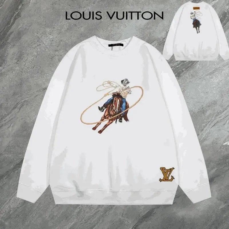 Louis Vuitton White Horse Rider Print Sweatshirt