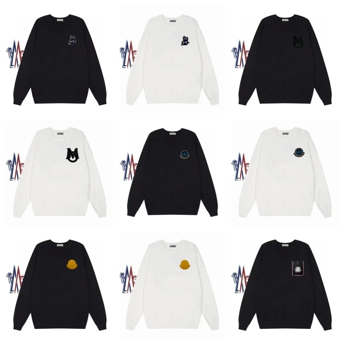 LACOSTE Embroidered Logo Crewneck Sweaters for Men and Women