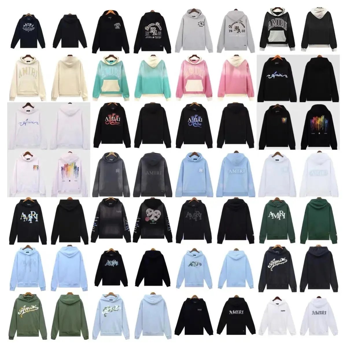 AMIRI Hoodies Sweatshirts Men Women Fashion Streetwear Logo Print Pullover