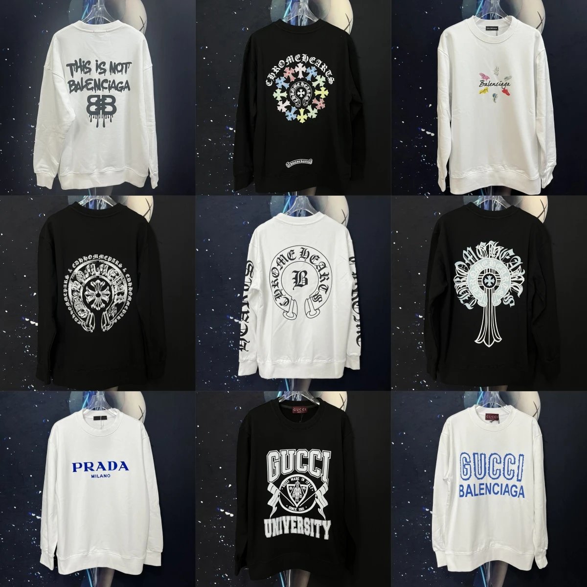 Balenciaga x Chrome Hearts Sweatshirts for Men and Women