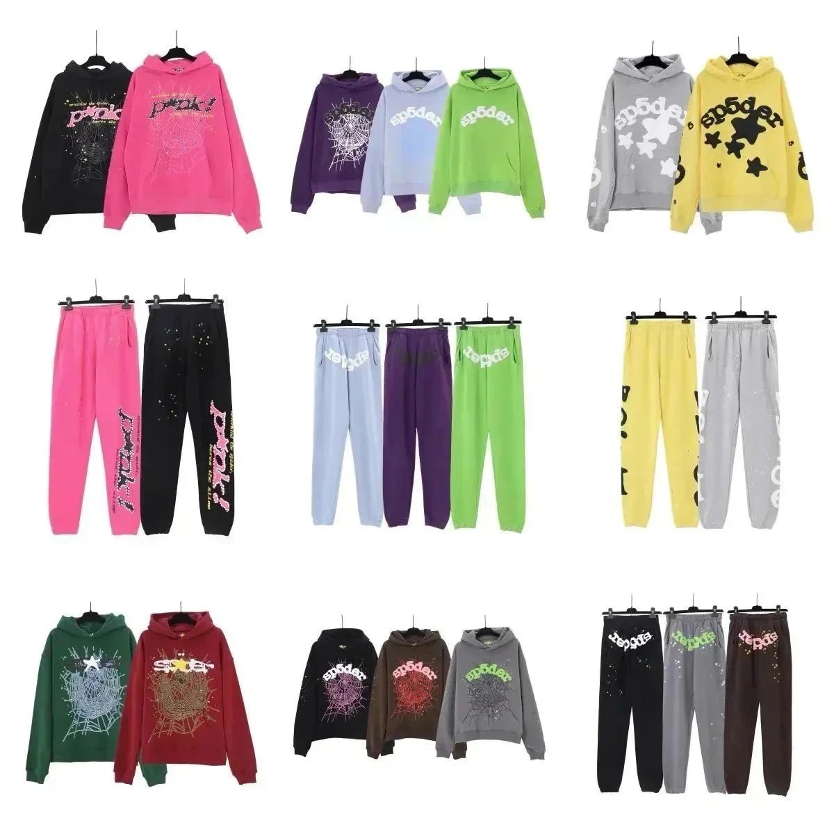 Spider Print Hoodie and Pants Set for Women Fashion Casual Outfits