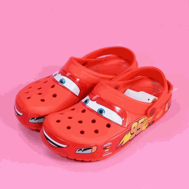 Lightning McQueen Kids Crocs Shoes - Cars Movie Design