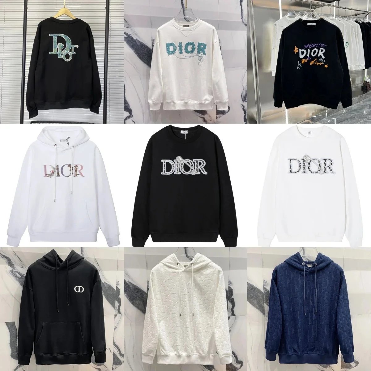 Dior Logo Sweatshirts and Hoodies for Men and Women