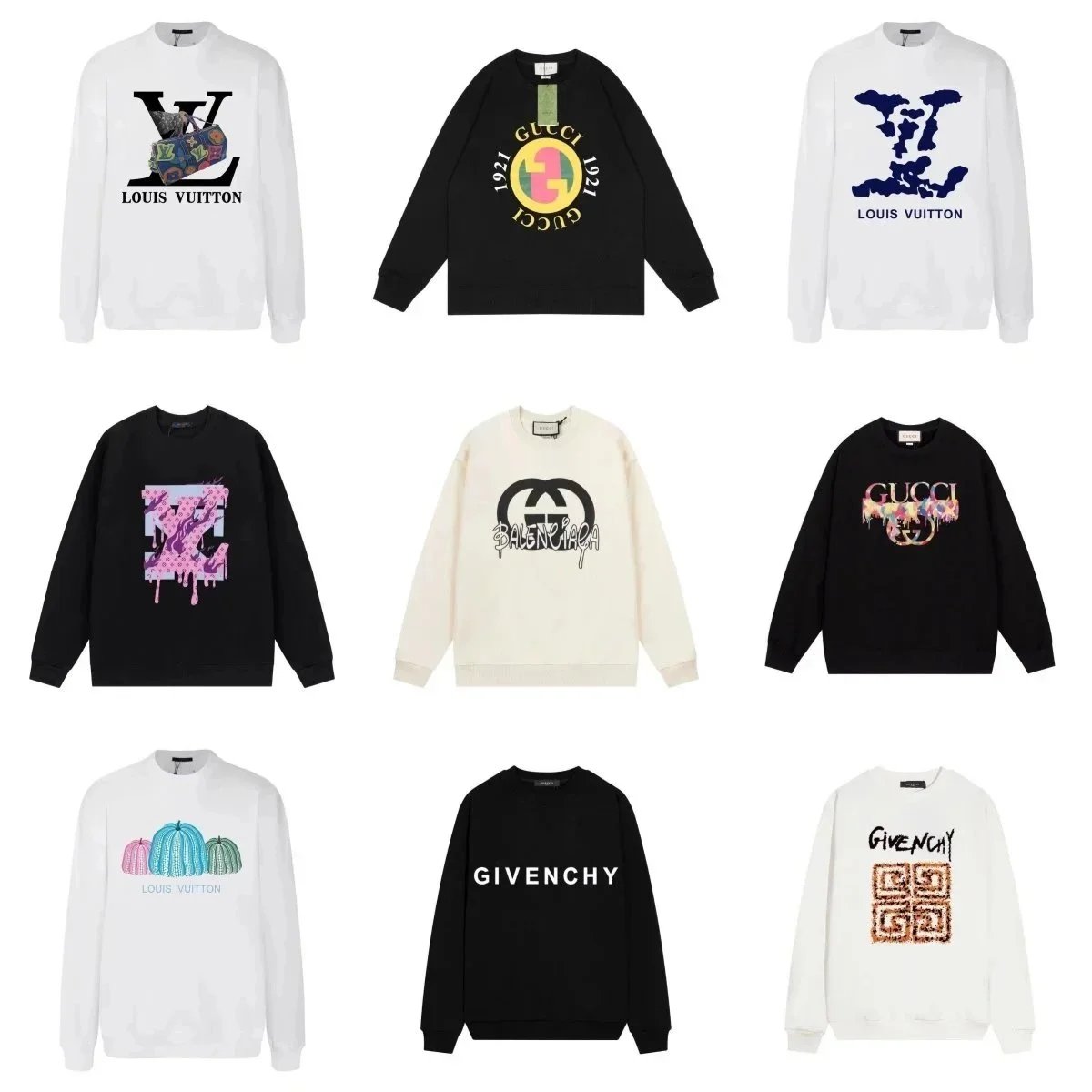 Luxury Brand Logo Sweatshirts for Men and Women