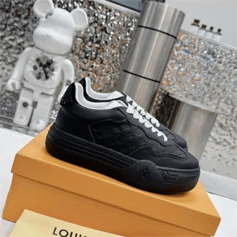 Louis Vuitton Black Monogram Sneakers for Men and Women