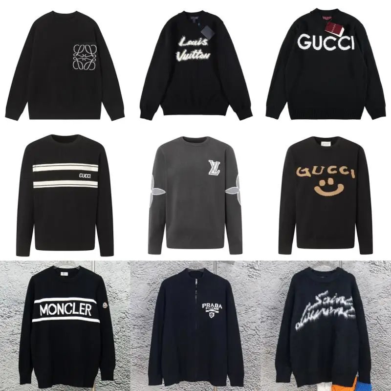Luxury Brand Logo Knit Sweaters for Men and Women