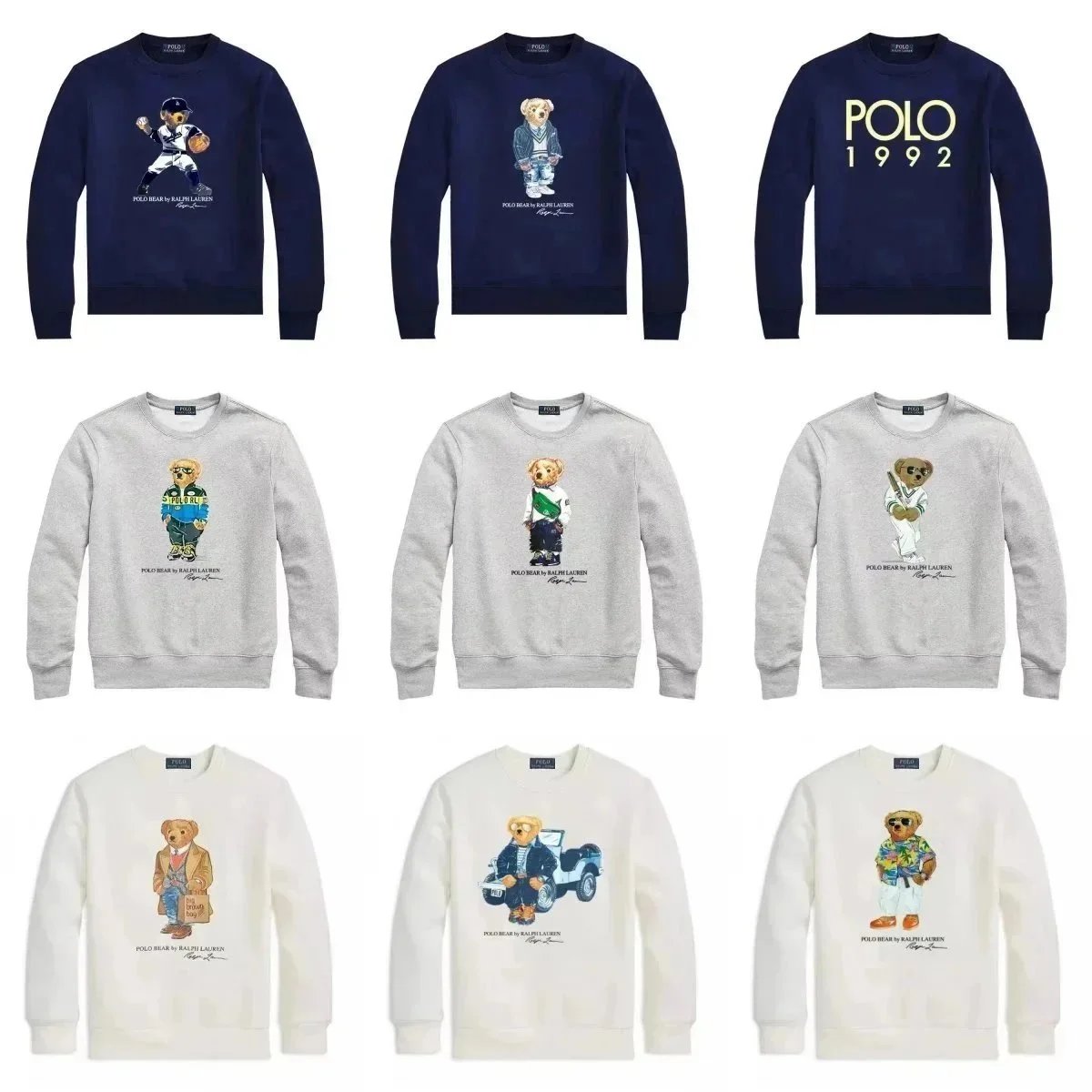 Polo Bear Sweatshirts by Ralph Lauren - Classic Crewneck Designs